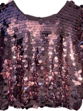 a new day Rose-Pink Sequin Tank